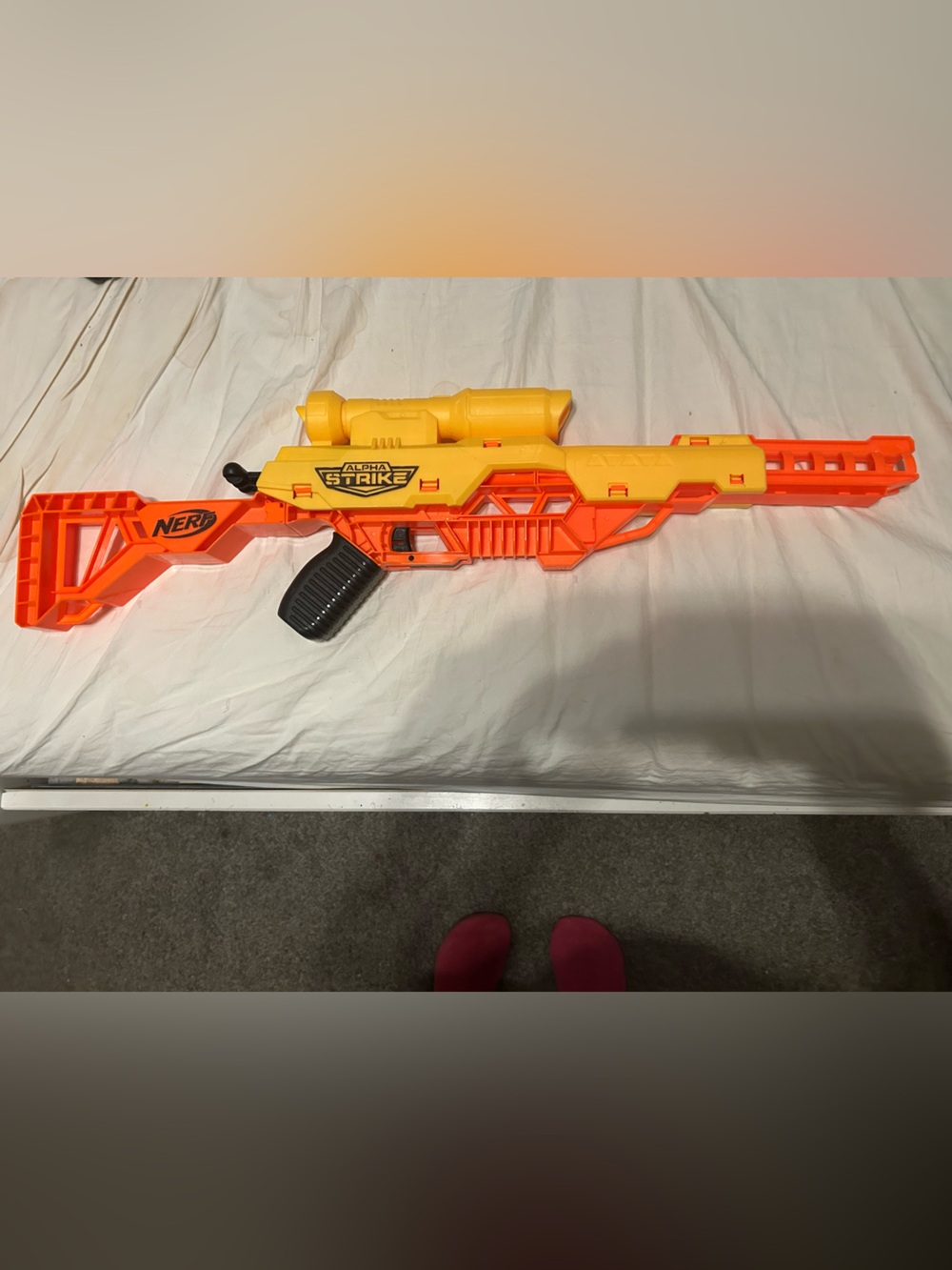 Nerf Alpha Strike Sniper With Scope Dart Gun Blaster